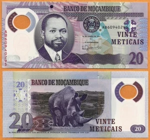 MOSAMBIK 2017 GEM UNC 20 Meticais Polymer Banknote Geldschein P-149 - Bild 1 von 1