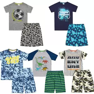 Conjunto de pijamas para niños camiseta y pantalones cortos para niños pijamas para niños de 7 a 13 años - Imagen 1 de 22