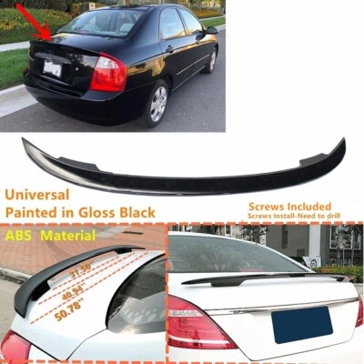 Fit For 2004-2006 Kia Spectra Rear Trunk Spoiler Wing Gloss Black 51'' Universal Foto 1 de 4