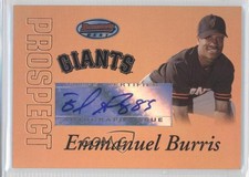2007 Bowman's Best Prospects Auto Gold /50 Emmanuel Burriss #BBP57 Auto