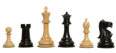 The London Luxury Chess Set - Pieces Only - 4.0" King - Genuine Ebony - Image 1 of 4
