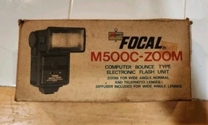 Vintage FOCAL M500CS-ZOOM Auto Electronic Camera Electronic Flash Unit - Picture 1 of 8