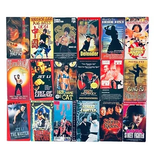 18 Vintage Kung Fu Martial Arts Karate Movies VHS TAPES Bruce Lee Wu Tang Street - Picture 1 of 12