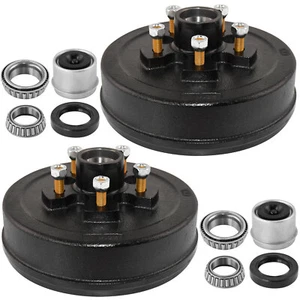 Trailer Wheel Hub Brake Drum Kit with 3,500 lb. Axle; 5 on 4.5" Bolt Pattern - Picture 1 of 6