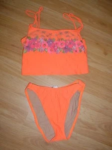 Vintage 80s tankini bikini 2 pc bathing swim suit-7-9 ? - Picture 1 of 1