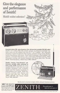 1960 Zenith FM-AM Radio: Elegance and Performance Vintage Print Ad - Picture 1 of 1