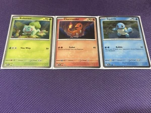 Pokemon 151 Promo Starter Karten Charmander, Squirtle, Bulbasaur Kosmos Holo NM - Bild 1 von 4