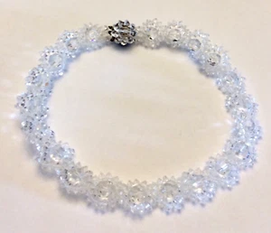 Vintage Kristall Perlen Halsband Halskette 16" - Bild 1 von 14