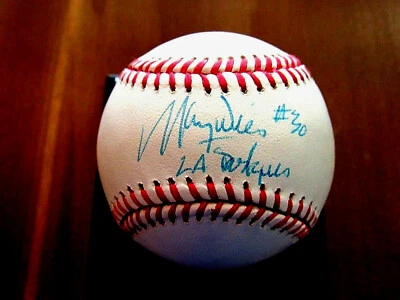 MAURY WILLS # 30 MVP LA DODGERS 2ND BASEMAN SIGNED AUTO VINTAGE ONL BASEBALL JSA - Image 1 of 3