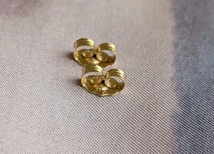 14 Karat Gold Friction Earring Backs for Post Earrings– One Pair - Picture 1 of 10