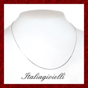 Collana Catenina Veneziana 45 cm. Donna Uomo in Argento 925 rodiato Oro Bianco - Foto 1 di 6