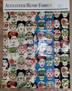 ALEXANDER HENRY Rare OOP Folklorico Gotas De Amor Cotton Fabric Salesman Header - Picture 1 of 4