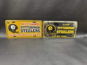 LOTTO TARGHE PITTSBURGH STEELERS (2) Super Bowl Champions anni '70 - Foto 1 di 5