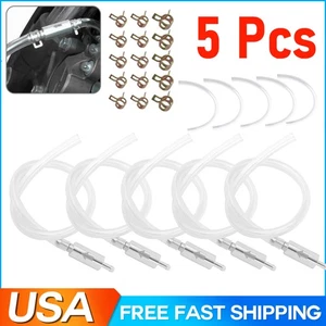 5Pcs Brake Bleeder Hose, One Way Check Valve Tube Bleeding Tool Kit Silver US - Bild 1 von 13