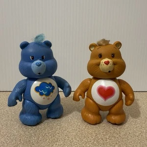 Vtg Kenner Care Bears Grumpy Bear Tenderheart Bear 3.5" Figure 1983 1985 - Picture 1 of 3