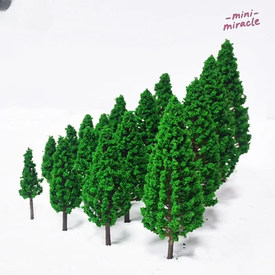 44PC Season Pine HO/OO Scale Trees Miniatures Green Plants Forest Scene Model - Image 1 of 4