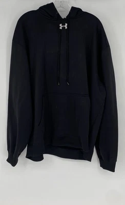 Under Armour Mens Black Long Sleeve Pockets Drawstring Pullover Hoodie Size 2XL - Image 1 of 4