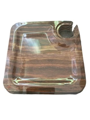 Clear Acrylic Canape Appetizer (8) Snack Trays with Wine Glass Holder - Image 1 of 4