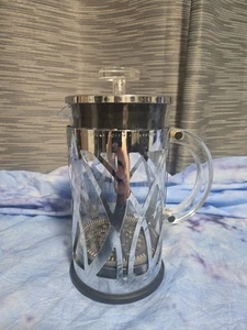 STARBUCKS BARISTA FRENCH PRESS BY BODUM GLASS & STAINLESS STEEL - Picture 1 of 11