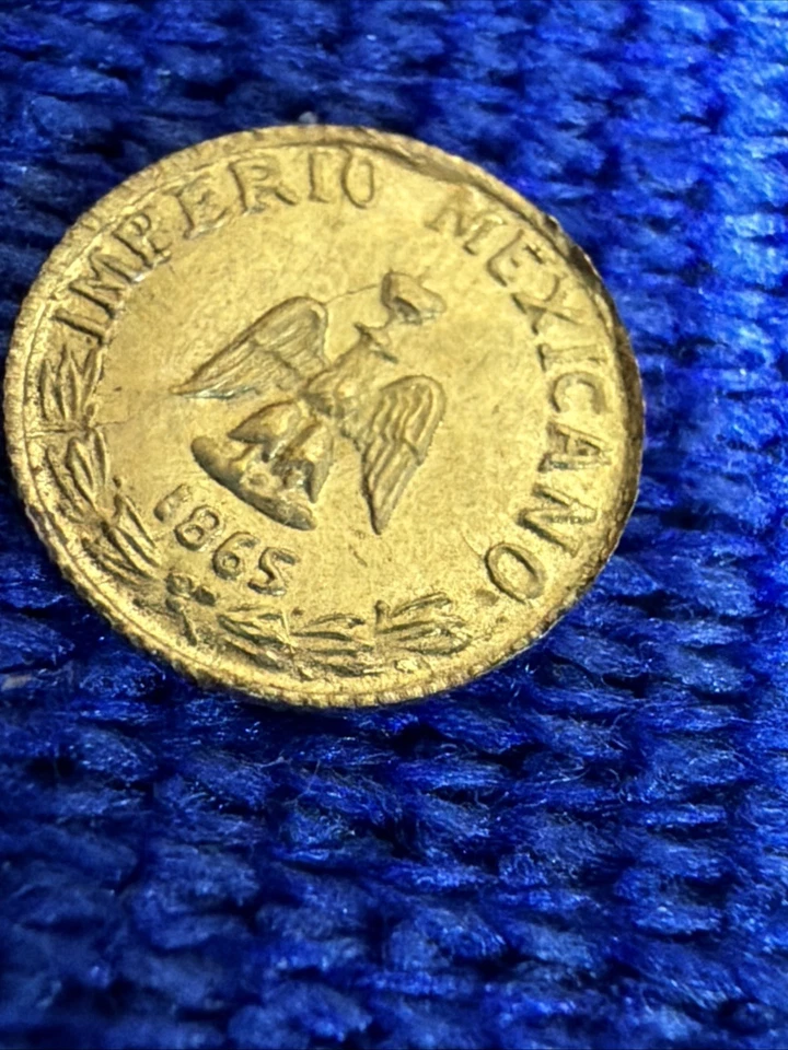 Moneda de Oro Maximiliano 20 Pesos México 1865 1oz Puro .900 Emperador Maximiliano RARA Foto 1 de 4
