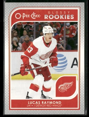 2021-22 O-Pee-Chee Glossy Rookies #R-13 Lucas Raymond - Detroit Red Wings - Image 1 of 2