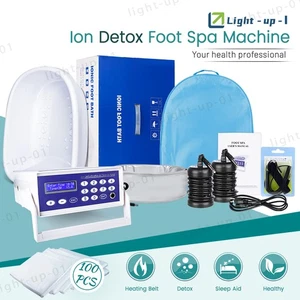 Ionic Detox Foot Tub Bath Cell Spa Massage Adjustable Machine w/ 100 pack Liners - Picture 1 of 11