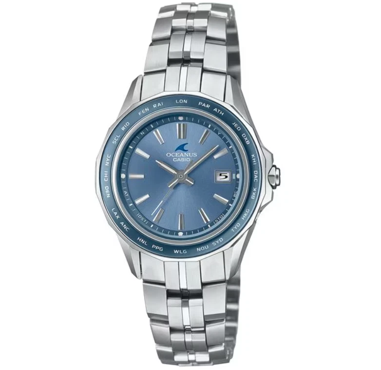 CASIO OCEANUS Manta OCW-S40-2AJF Titanium Radio Solar Watch Blue Dial