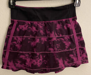 Lululemon Womens Pace Rival Skirt II Skort Breezie Regal Plum Tennis Golf Size 2