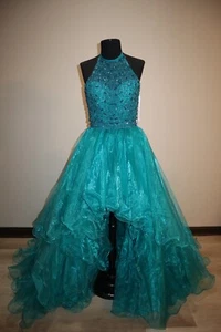Sherri Hill 51140 ABSCHLUSSBALL PARTY FESTZUG FORMELLES KLEID 2 TÜRKISBLAU NEU MIT ETIKETT - Bild 1 von 7