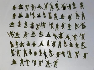 Lot Of Miniature Green Toy Soldiers Mixed Set 80 Pieces - Picture 1 of 3