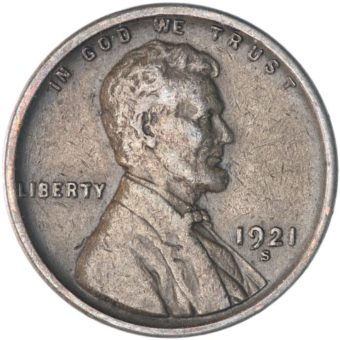 1921 S Lincoln Wheat Cent Very Fine Penny VF See Pics Z706 Cover