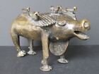 Insolite Cochon volant en Bronze, Indonésie