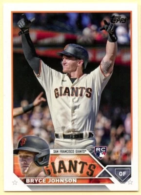 2023 Topps Series 2 Bryce Johnson baseball Rookie card #571 San Francisco Giants - Image 1 of 2