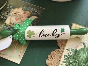 St. Patrick's Day Lucky Mini Rolling Pin NWT - Picture 1 of 3