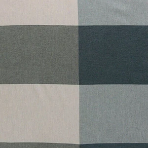 CHAMBRAY COTTON YARN-DYED DOUBLE-SIDED FABRIC BUFFALO BIG CHECK MELANGE BLACK 44 - Picture 1 of 6