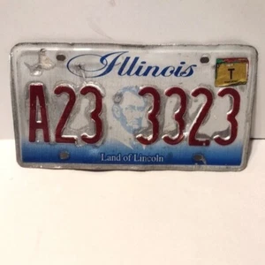 Illinois License Plate A23-3323 Vintage Expired - Picture 1 of 2