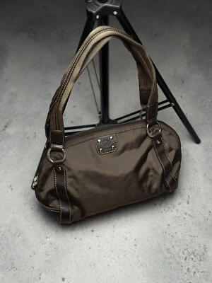 Bolso de Mano Bogner Vintage Marrón Chocolate Nailon/Cuero Foto 1 de 4