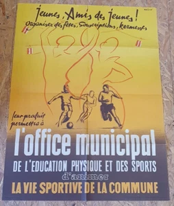 Office municipal de l'Education physique et des sports Affiche Football 1945 - Picture 1 of 3
