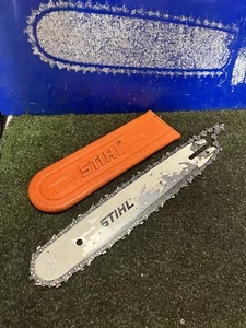 Stihl 010av Petrol Chainsaw 14” Guidebar Chain And Scabbard - Picture 1 of 3