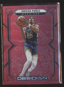 2021-22 OBSIDIAN RED FLOOD JORDAN POOLE WARRIORS - Picture 1 of 1