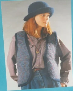 Gilet in feltro lavorato a maglia Fiber Trends da donna V-1 - Foto 1 di 1