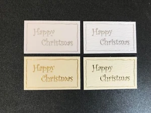 Applique Buon Natale, card topper, sentimento, abbellimento lg pk10 - Foto 1 di 2