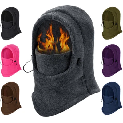 Máscara facial de esquí de pasamontañas invierno polar cuello capucha cálida sombrero a prueba de viento para hombres mujeres Foto 1 de 4