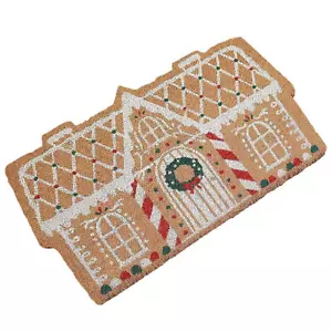 Christmas Welcome Mat Outdoor Gingerbread House Doormat & Porch Décor - Picture 1 of 12