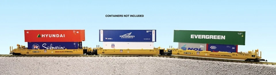USA Trains G Scale R17163 - UNION PACIFIC INTERMODAL 3 UNIT SET NO CONTAINERS - Image 1 of 1