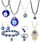 Evil Eye Lucky Blue Eye Necklace Bead Bracelet Earrings Ring Women Men Wholesale