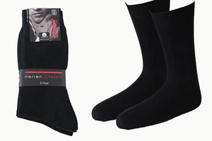 10-100 Paar Herren Socken Business schwarz 100%BW ohne Naht handgekettelt SP - Bild 1 von 1