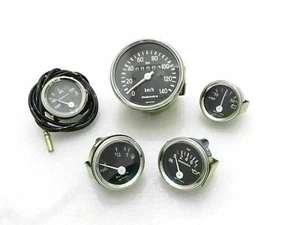 FIT FOR WILLYS JEEP COMPLETE SPEEDOMETER WITH MECHANICAL TEMP GAUGE @vd - Picture 1 of 6