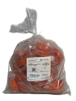 (23) CORNING 70mm Erlenmeyer Vented Screw Caps for 3L Plastic E-Flask 431340 - Image 1 of 4