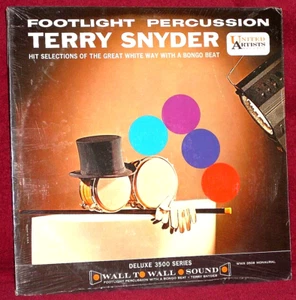 LP TERRY SNYDER FOOTLIGHT PERCUSSION 1961 UNITED ARTISTS SEALED SPACE AGE POP - Picture 1 of 2